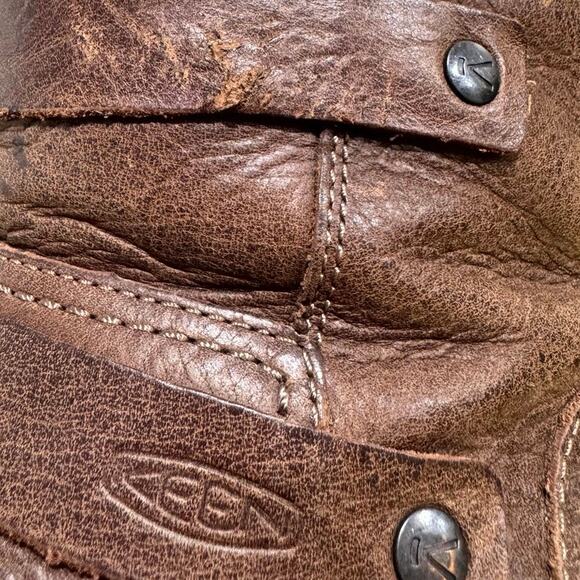 Keen Kate Women's Brown Leather Side Zip Wedge Ankle Booties Boot Size US7 UK4.5 - Picture 6 of 8